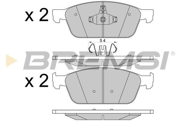 Комплект гальмівних накладок, дискове гальмо   BP3546   BREMSI