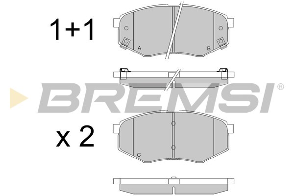 Комплект тормозных колодок, дисковый тормоз   BP3547   BREMSI