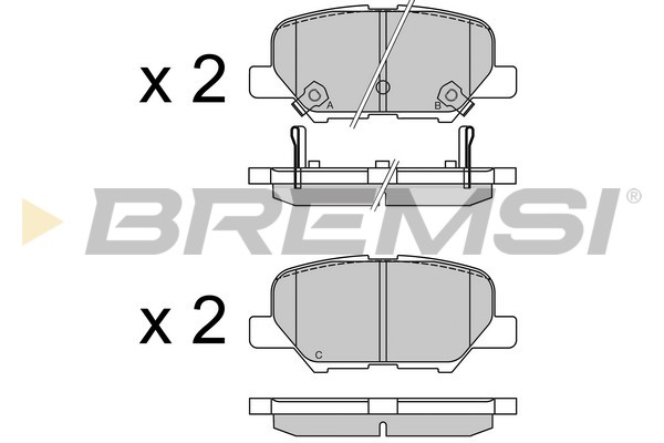 Комплект тормозных колодок, дисковый тормоз   BP3555   BREMSI