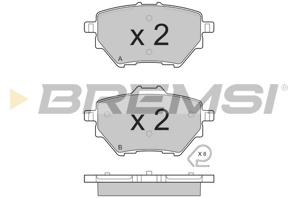 Комплект гальмівних накладок, дискове гальмо   BP3561   BREMSI