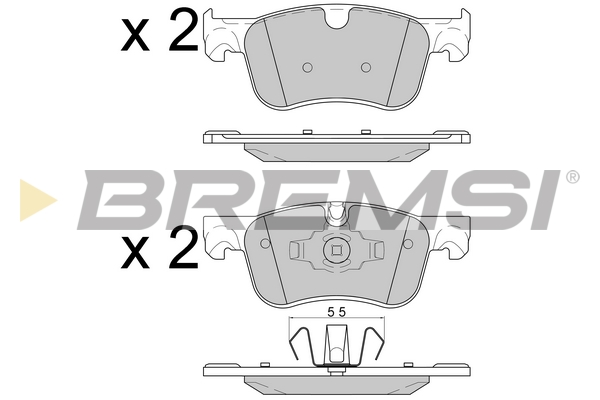 Комплект гальмівних накладок, дискове гальмо   BP3597   BREMSI