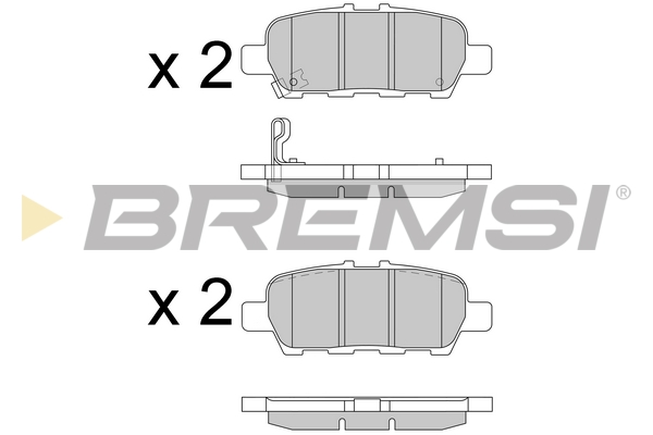 Комплект тормозных колодок, дисковый тормоз   BP3608   BREMSI