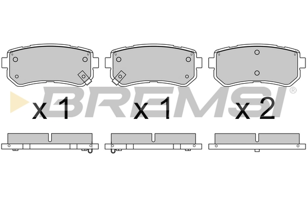 Комплект тормозных колодок, дисковый тормоз   BP3614   BREMSI