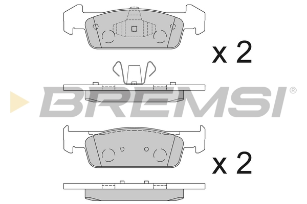 Комплект тормозных колодок, дисковый тормоз   BP3647   BREMSI