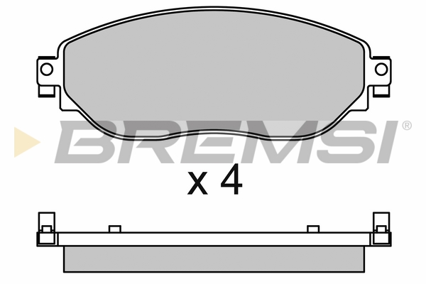 Комплект гальмівних накладок, дискове гальмо   BP3653   BREMSI