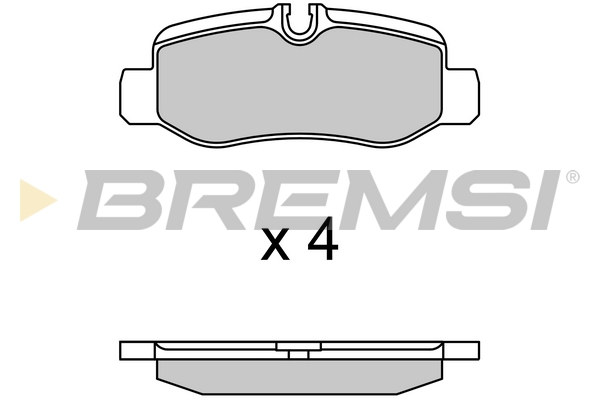 Комплект гальмівних накладок, дискове гальмо   BP3734   BREMSI