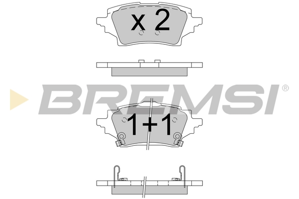 Комплект тормозных колодок, дисковый тормоз   BP3796   BREMSI