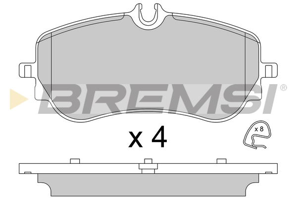 Комплект гальмівних накладок, дискове гальмо   BP3836   BREMSI