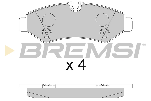 Комплект гальмівних накладок, дискове гальмо   BP3848   BREMSI