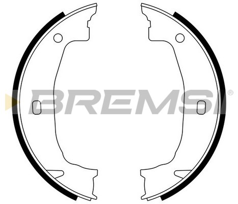 Комплект тормозных колодок, стояночная тормозная система   GF0079   BREMSI