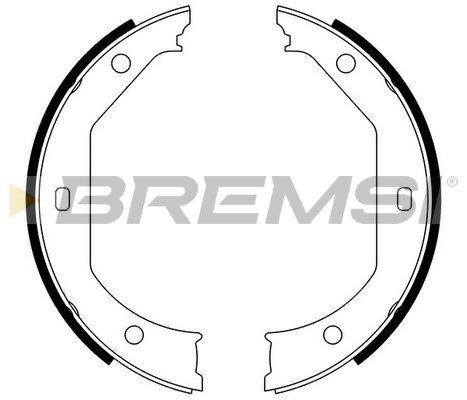Комплект гальмівних колодок, стоянкове гальмо   GF0080   BREMSI