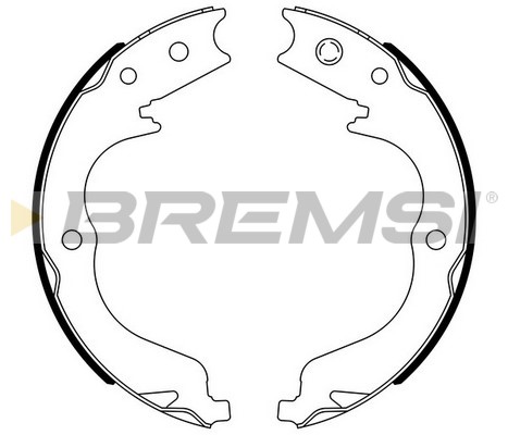 Комплект гальмівних колодок, стоянкове гальмо   GF0109   BREMSI