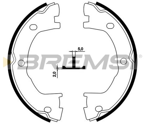 Комплект тормозных колодок, стояночная тормозная система   GF0183   BREMSI