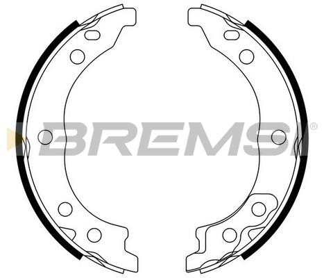 Комплект тормозных колодок, стояночная тормозная система   GF0187   BREMSI