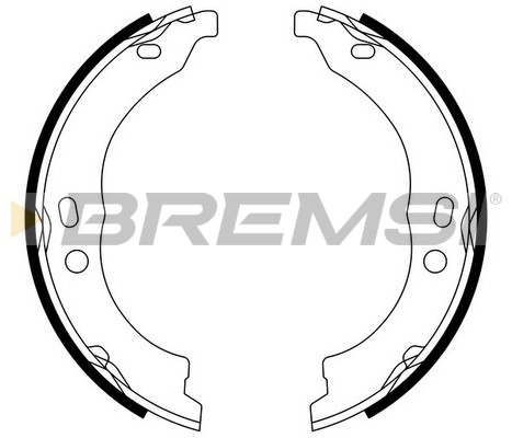 Комплект тормозных колодок, стояночная тормозная система   GF0188   BREMSI