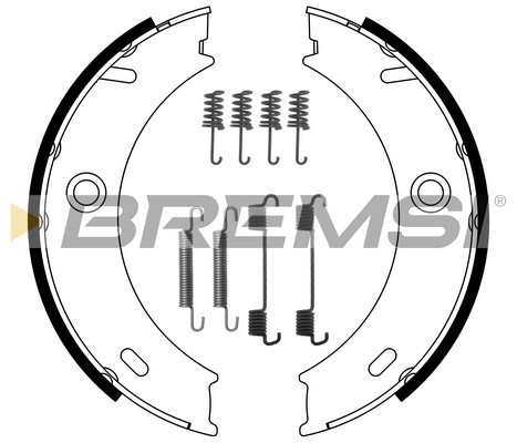 Комплект гальмівних колодок, стоянкове гальмо   GF0307-1   BREMSI