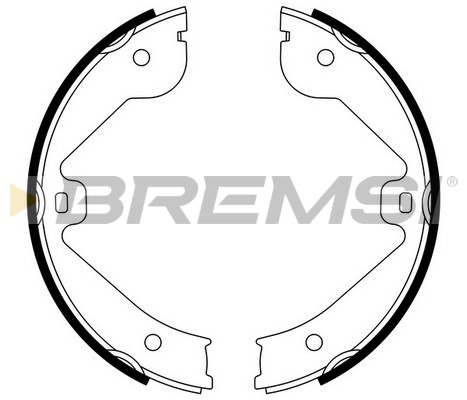 Комплект гальмівних колодок, стоянкове гальмо   GF0314   BREMSI