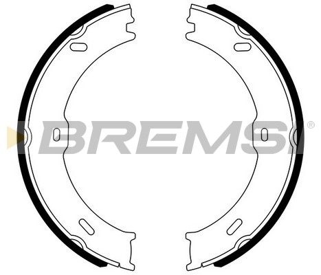 Комплект гальмівних колодок, стоянкове гальмо   GF0315   BREMSI