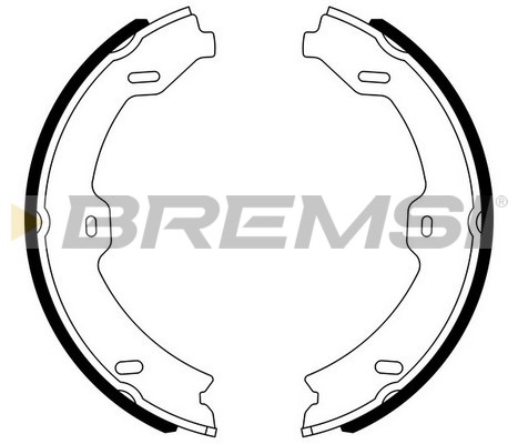 Комплект гальмівних колодок, стоянкове гальмо   GF0318   BREMSI