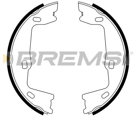 Комплект гальмівних колодок, стоянкове гальмо   GF0349   BREMSI