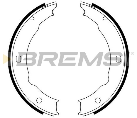 Комплект гальмівних колодок, стоянкове гальмо   GF0387   BREMSI