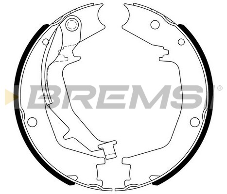 Комплект гальмівних колодок, стоянкове гальмо   GF0727   BREMSI