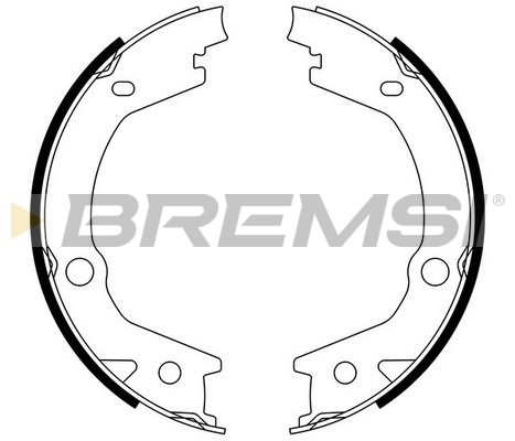 Комплект тормозных колодок, стояночная тормозная система   GF0765   BREMSI