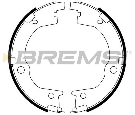 Комплект тормозных колодок, стояночная тормозная система   GF0803   BREMSI