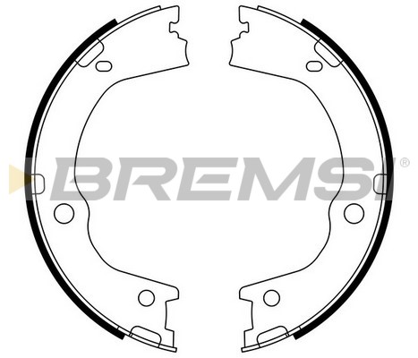 Комплект гальмівних колодок, стоянкове гальмо   GF0898   BREMSI