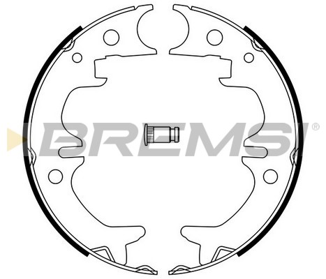 Комплект гальмівних колодок, стоянкове гальмо   GF0968   BREMSI
