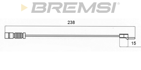 Сигнализатор, износ тормозных колодок   WI0579   BREMSI