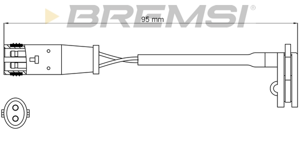 Сигнализатор, износ тормозных колодок   WI0625   BREMSI