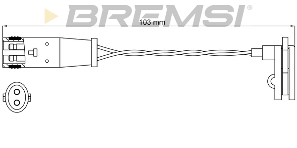 Сигнализатор, износ тормозных колодок   WI0631   BREMSI