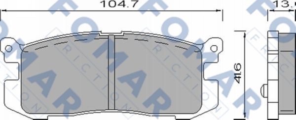Комплект тормозных колодок, дисковый тормоз   FO 420581   FOMAR Friction
