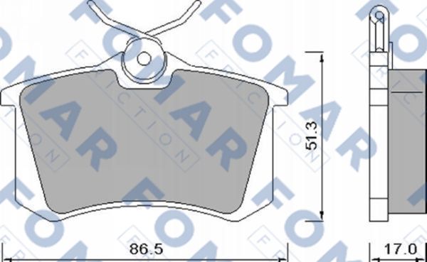Комплект тормозных колодок, дисковый тормоз   FO 448181   FOMAR Friction