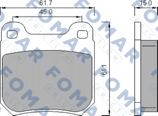 Комплект тормозных колодок, дисковый тормоз   FO 468781   FOMAR Friction