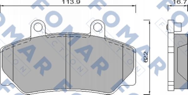 Комплект тормозных колодок, дисковый тормоз   FO 473981   FOMAR Friction