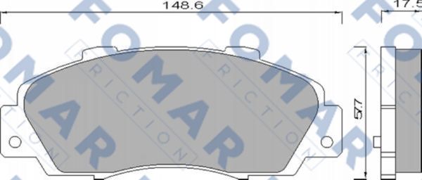 Комплект гальмівних накладок, дискове гальмо   FO 488181   FOMAR Friction