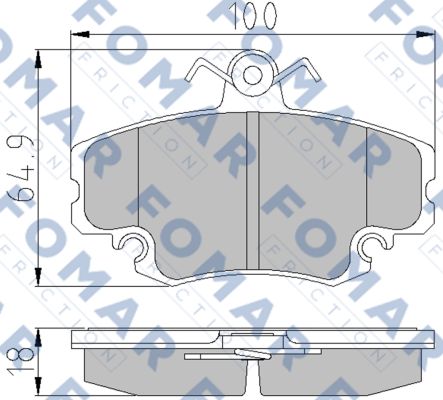 Комплект тормозных колодок, дисковый тормоз   FO 608381   FOMAR Friction