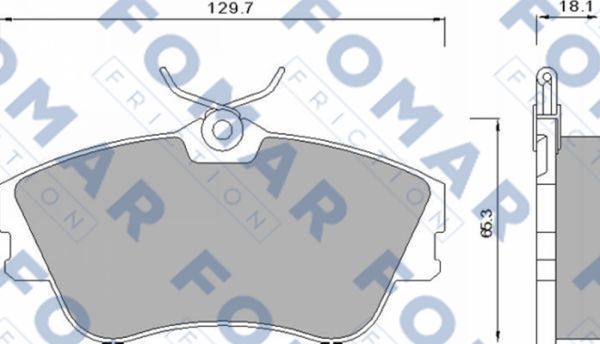 Комплект тормозных колодок, дисковый тормоз   FO 625381   FOMAR Friction