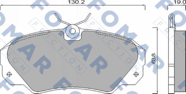 Комплект тормозных колодок, дисковый тормоз   FO 628581   FOMAR Friction