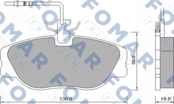 Комплект тормозных колодок, дисковый тормоз   FO 629081   FOMAR Friction