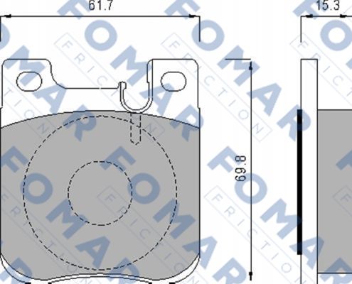 Комплект тормозных колодок, дисковый тормоз   FO 631781   FOMAR Friction