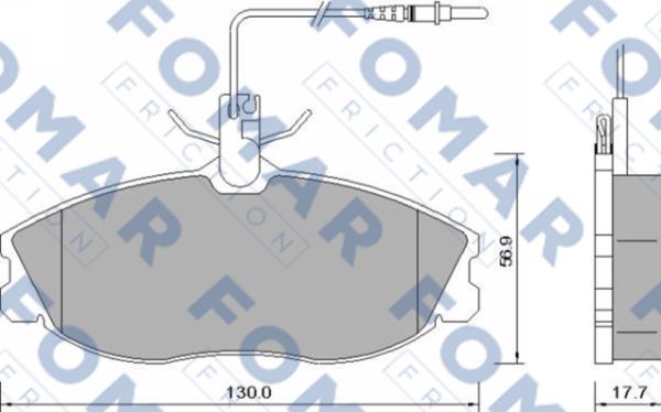 Комплект тормозных колодок, дисковый тормоз   FO 637581   FOMAR Friction