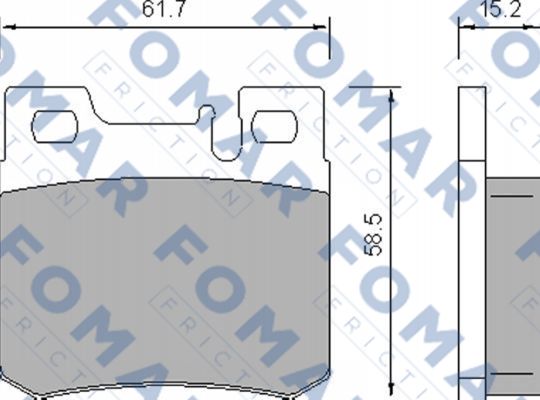 Комплект тормозных колодок, дисковый тормоз   FO 639281   FOMAR Friction