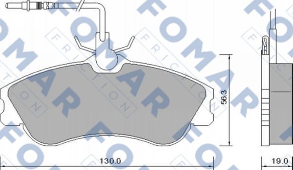 Комплект тормозных колодок, дисковый тормоз   FO 642681   FOMAR Friction
