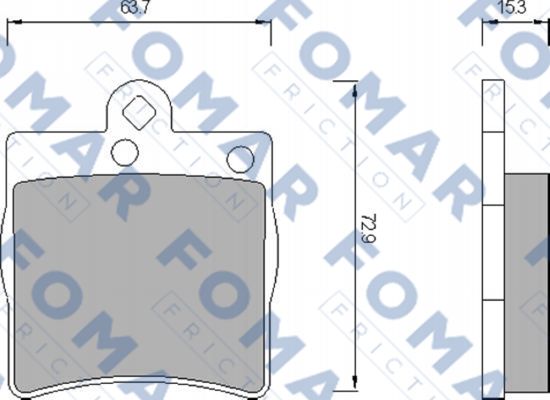 Комплект тормозных колодок, дисковый тормоз   FO 653581   FOMAR Friction