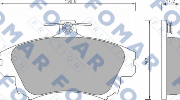 Комплект тормозных колодок, дисковый тормоз   FO 677481   FOMAR Friction