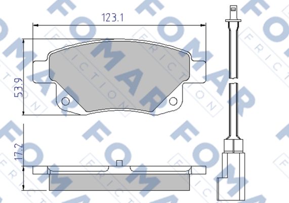 Комплект гальмівних накладок, дискове гальмо   FO 925281   FOMAR Friction