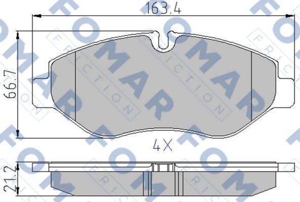 Комплект тормозных колодок, дисковый тормоз   FO 929381   FOMAR Friction